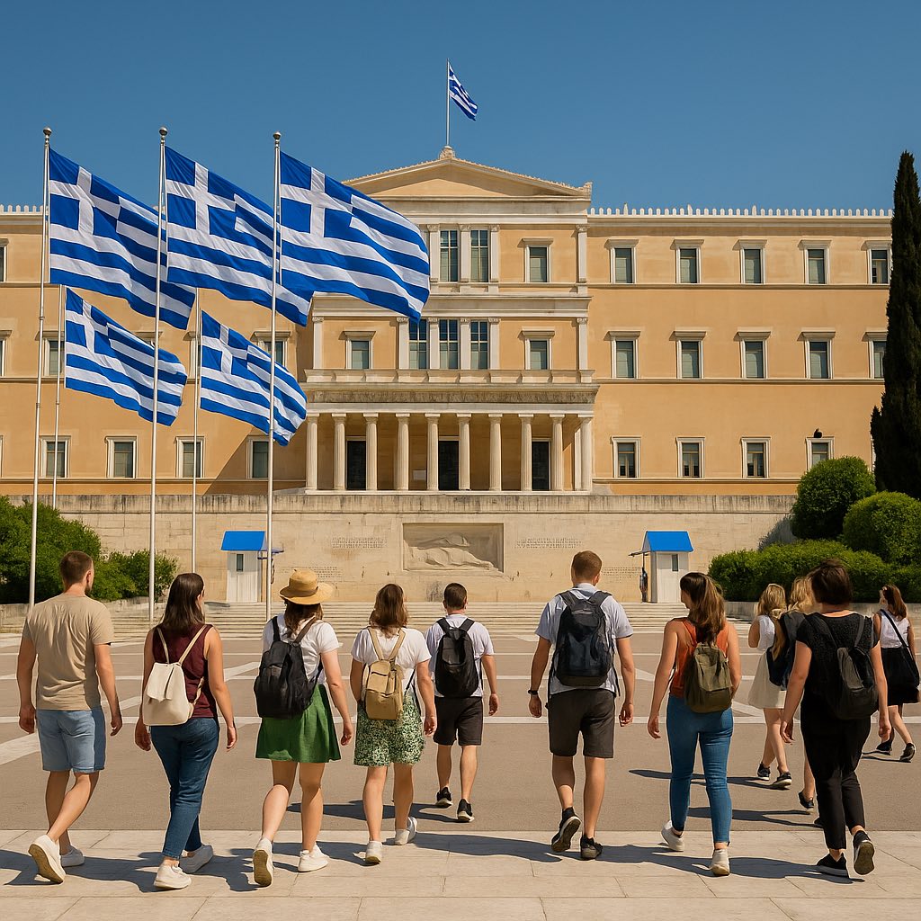 The historic Hellenic Parliament in the heart of Athens